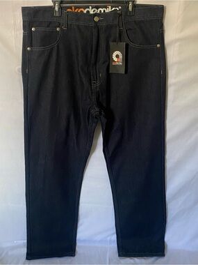 NWT Vintage Akademiks Jeans 40x34 Dark Wash Raw Denim Baggy Y2K Hip Hop